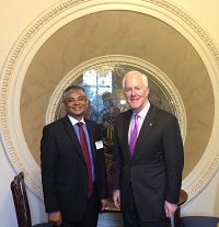 Ambassador Arun K. Singh met with Senator John Cornyn, Senate India Caucus Co-Chair on June 2.