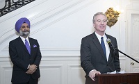 US Congressman Chris Van Hollen (Democrat-Maryland), addressing the members of AAPI, GWAPI and guests at the Embassy on March 27