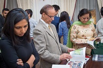 Guests at the exhibition of paintings by Ms. Uma Ramakrishnan, artist and speaker at the cultural event titled "A Walk Through The Artist's Mind" presented by the Embassy of India, Washington, DC, at the Embassy premises on Friday, May 5, 2017.