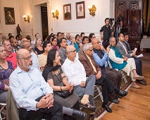 Guests in attendance at the cultural event titled "Yoga and Meditation Revolutionising Research in Cognitive Sciences and Neurosciences" presented by the Embassy of India, Washington, DC, at the Embassy premises on Friday, May 19, 2017.
