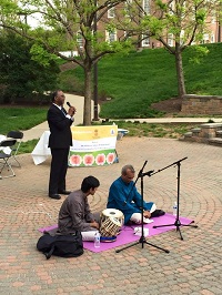 Embassy's Minister Mr M. Sridharan speaking on the importance of 1st International Day of Yoga (June 21. 2015).