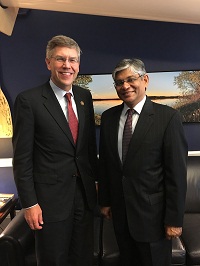 Ambassador Arun K. Singh meeting with Congressman Eric Paulsen (R-MN) on May 18, 2016