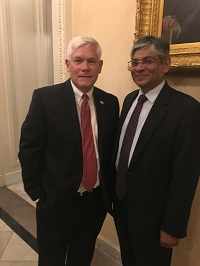 Ambassador Arun K. Singh meeting with Congressman Pete Sessions ( R-TX), Chairman of House Rules Committee on May 18, 2016.
