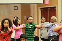 Guests during Yoga and Meditation Experiential Session.