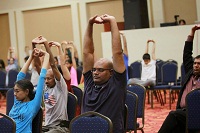 Guests during Yoga and Meditation Experiential Session.