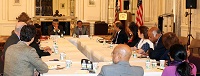 Ambassador Arun K. Singh's interaction with Think Tanks, Strategists, University Representatives, Scholars, Indologists, cultural organizations, and prominent personalities engaged in government and public offices  at Indian Consulate, New York on June 4, 2015.