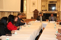 Ambassador Arun K. Singh's interaction with Think Tanks, Strategists, University Representatives, Scholars, Indologists, cultural organizations, and prominent personalities engaged in government and public offices  at Indian Consulate, New York on June 4, 2015.