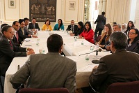 Ambassador Arun K. Singh's interaction with Think Tanks, Strategists, University Representatives, Scholars, Indologists, cultural organizations, and prominent personalities engaged in government and public offices  at Indian Consulate, New York on June 4, 2015.