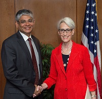 Ambassador of India Arun K. Singh met with Under Secretary Wendy Sherman on May 5, 2015