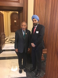Ambassador Navtej Sarna met senior most Congressman John Conyers, Ranking Member of House Judiciary Comm. Discussed India US rel  & contributions of Mahatma Gandhi and Dr King.