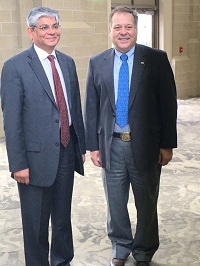 Ambassador Arun K. Singh meeting with Arthur Vailas, President Idaho State University, Pocatello on March 3, 2016.