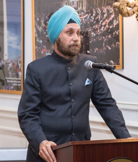 Ambassador Navtej Sarna addressing the gathering on Christmas Celebrations at Embassy of India on Wednesday December 20, 2017.