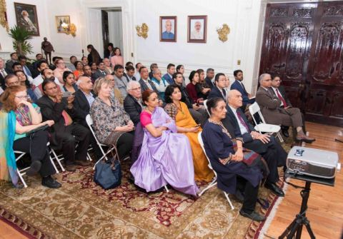 Video Screening of Statue of Unity Anthem and a documentary on the life and work of  Sardar Vallabhbhai Patel  during the celebration of the 143rd Birth Anniversary of Sardar Vallabhbhai Patel at Embassy of India on Friday, November 2, 2018.