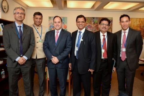 Mr. Subhash Chandra Garg, Secretary (EA), meeting with Credit Rating Agency S&P on 19 April, 2018 during 2018 Spring Meetings of the International Monetary Fund in Washington D.C.
