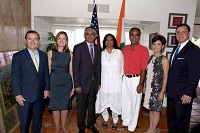 Ambassador Arun K. Singh with Congressman Ed Royce, Chairman House Foreign Affairs Committee, Mrs Marie Royce, Assemblywoman Kim Young, Assemblyman Don Wagner & Mr and Mrs Harry Sidhu.