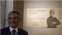 Ambassador Arun K. Singh at Art Institute of Chicago, at the location where Swami Vivekananda had spoken in 1893 on August 28, 2015.