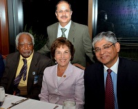 Ambassador Arun K. Singh with Congresswoman Jan Schakowsky and Congressman Danny Davis during the reception hosted by Consul General at Chicago Yacht Club on August 27, 2015.
