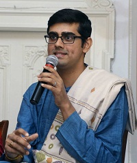 Mr. Sikkil Gurucharan, Carnatic Musician, during the panel discussion - with Sikkil Gurucharan.