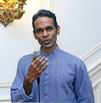 Mr. Daniel Phoenix Singh, Artistic Director, Dakshina Daniel Phoenix Singh Dance Company Introducing the Panel artists and the Moderator - with Daniel Phoenix Singh.