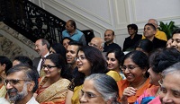 Guests in attendance - with Deepti Mukund, Alif Laila, Kasi Aysola, Shruthi Mukund, Vijay Palaparty, Shanthi Chandra-Sekar, Vaidehi Sridharan and Vinatha Kumar.