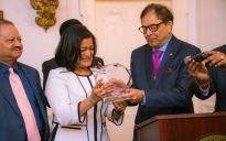 Presentation of “Distinguished Community Service Award” to US Congresswoman Pramila Jayapal (Democrat-Washington) by AAPI at the Embassy on May 3