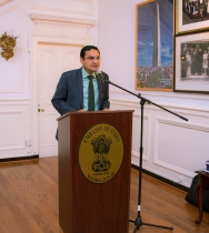 First Secretary Suneet Mehta welcoming members of AAPI, GWAPI and guests at the Embassy on May 3