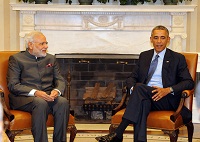 Prime Minister in a bilateral meeting with the US President, Mr. Barack Obama, at the White House, in Washington DC on September 30, 2014.