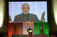 Prime Minister delivering his address at the reception hosted by US-India Business Council, in Washington DC on September 30, 2014.