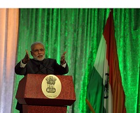 Prime Minister delivering his address at the reception hosted by US-India Business Council, in Washington DC on September 30, 2014.