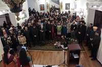 Singing of Patriotic songs by Musical Group of Young Indian Americans. The group is led by Kamalakiran Vinjamuri on the Mridangam, Subhash Vinjamuri on the Violin, Sahana Narayanan (Vocal) and Shriya Srinivasan (Vocal).