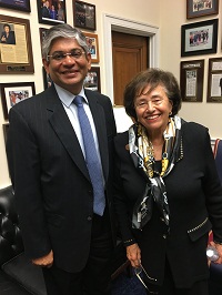 Ambassador Arun K. Singh meeting with Congresswoman Nita Lowey (D-NY), Ranking Member of House Appropriation Committee on December 2, 2015