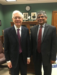 Ambassador Arun K Singh meeting with Senator Thad Cochran (R-MS), Chairman of Senate Appropriation Committee on December 16, 2015