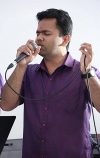 Sajan Rajagopalan (Vocal/Keyboard) during the presentation of ''Thi-thi-thara Thi-thi-thai'- An Evening of Malayalam Music', by Embassy of India, Washington DC on June 15.