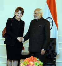 Prime Minister calls on by Marillyn A Hewson, Chairman, President and CEO, Lockheed Martin Corporation in New York (September 24, 2015)
