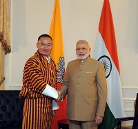 Prime Minister meets Prime Minister Tshering Tobgay of Bhutan in New York on the sidelines of 70th UNGA (September 25, 2015)