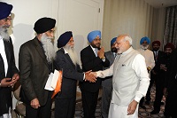 Members of Sikh Community call on Prime Minister in San Jose (September 26, 2015) Photo Courtesy : Photo Division