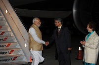 Prime Minister arrives in New York for his 2nd leg of visit for 70th UNGA (September 28, 2015)