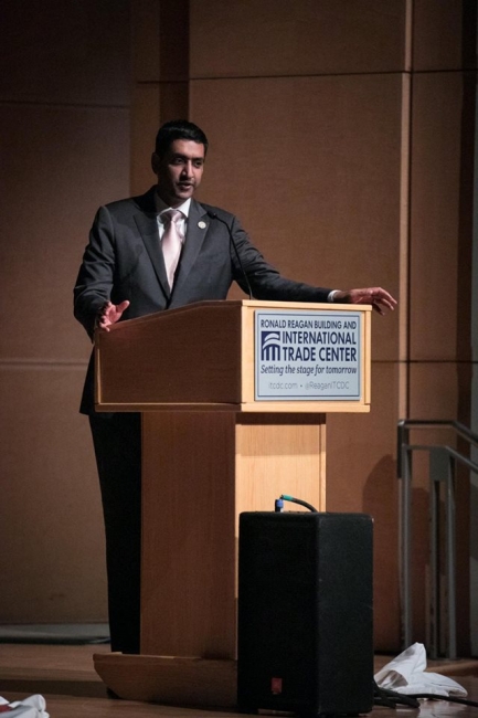 Congressman Ro Khanna addressing the gathering.