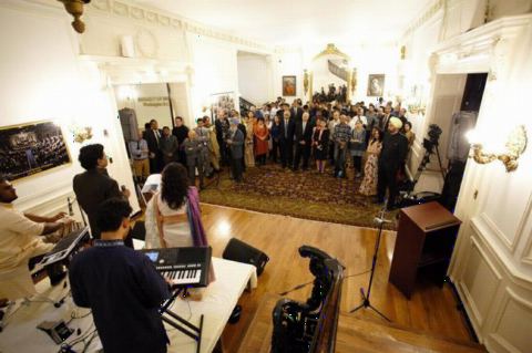 Rendition of patriotic songs during the celebration of 148th Birth Anniversary of Mahatma Gandhi at the Embassy of India, Washington DC on Monday, October 2, 2017.