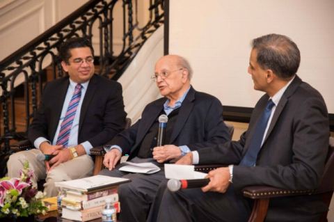Tête-à-tête between Dr. Kamal Verma, Dr. Irfan Nooruddin and Amb. Richard Varma at Author Talk and Book Signing Event by Dr. Kamal Verma at Embassy of India on January 19, 2018