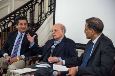 Tête-à-tête between Dr. Kamal Verma, Dr. Irfan Nooruddin and Amb. Richard Varma at Author Talk and Book Signing Event by Dr. Kamal Verma at Embassy of India on January 19, 2018.
