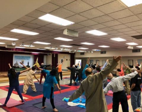 Curtain Raiser event at Durga Temple of Virginia on Sunday, 6th May 2018 in run up to the 4th International Day of Yoga