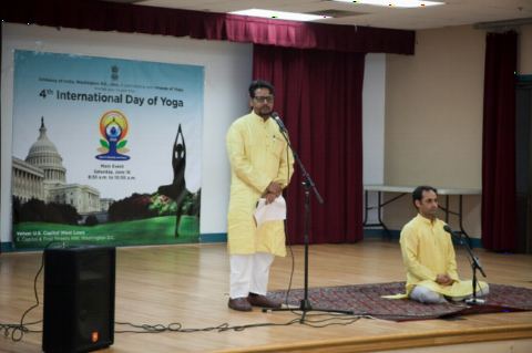 Curtain Raiser event at Durga Temple of Virginia on Sunday, 6th May 2018 in run up to the 4th International Day of Yoga