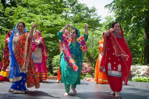 Gidda performance by Punjabi Women Cultural Association consisting of Ms. Moni Gill, Ms. Rupinder Chahal, Ms. Sadgi, Ms. Princejeet, Ms. Babi, Ms. Pawan Othi, Ms. Sapinder, Ms. Rajwinder Bhuller, Ms. Kamalpreet Kaur, at the Baisakhi celebrations hosted at the Ambassador's Residence on Saturday, May 12, 2018.