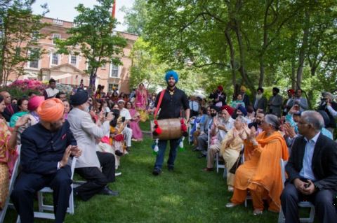 Dhol performance by Mr. Jaskirat Singh at the Baisakhi celebrations hosted at the Ambassador's Residence on Saturday, May 12, 2018.