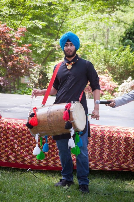 Dhol performance by Mr. Jaskirat Singh at the Baisakhi celebrations hosted at the Ambassador 's Residence on Saturday, May 12, 2018.