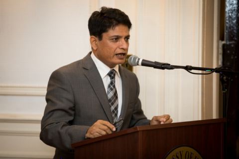 Attaché Y. K. Batra anchoring the Diwali Celebrations at the Embassy of India on November 5, 2017
