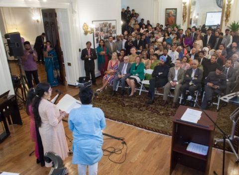 Audience in attendance during the celebration of 149th Birth Anniversary of Mahatma Gandhi at the Embassy of India, Washington DC on Tuesday, October 2, 2018.
