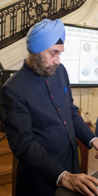 Quiz on Mahatma Gandhi launched on Twitter by Ambassador Navtej Sarna by tweeting the first question during the celebration of 149th Birth Anniversary of Mahatma Gandhi at the Embassy of India, Washington DC on Tuesday, October 2, 2018.