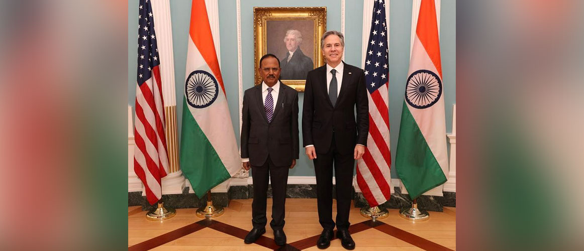  National Security Advisor Ajit Doval met Secretary of State Antony Blinken at the U.S. State Department on February 1, 2023